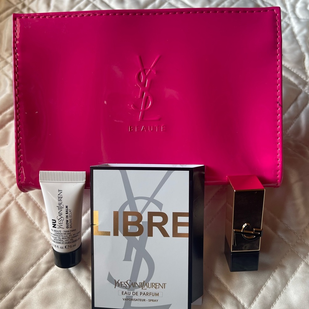 YSL Pink Cosmetic Bag
